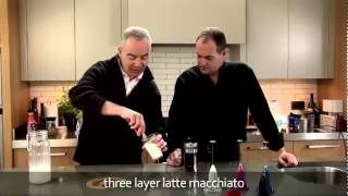 aerolatte  milk frother makes three layer caffè latte macchiato [upl. by Aneekat174]