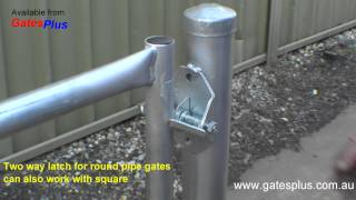 Gate Latch 2 way for round pipe and square [upl. by Annaira]