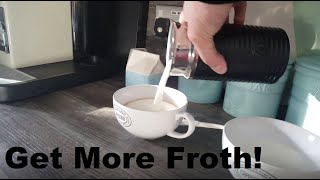 How to Get More Froth from Your Nespresso Coffee Aeroccino  Nespresso tips and help [upl. by Belicia143]