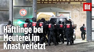 Gefängnismeuterei Polizei stürmt Knast in Thüringen  JVA Untermaßfeld [upl. by Kissel335]